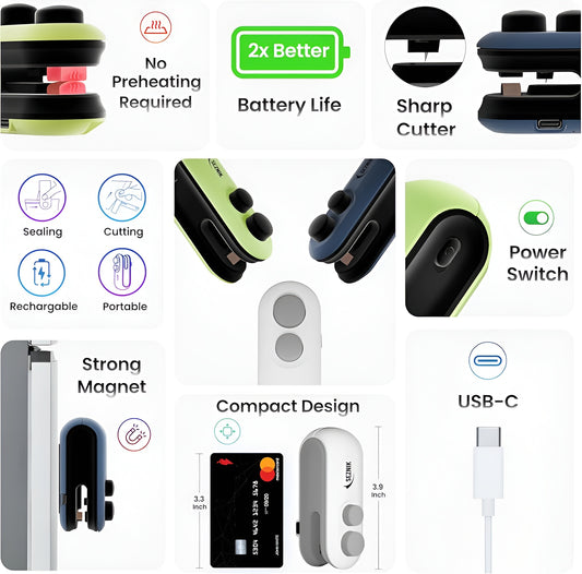 Portable mini sealing machine battery operated